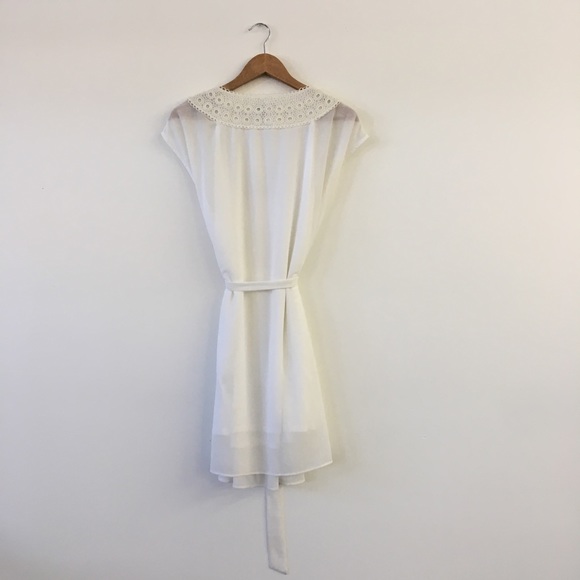 Forever 21 Crochet Dress Tunic White Size Medium - Picture 2 of 6